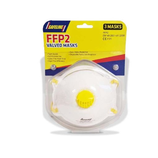 Moulded Valved Dust Masks FFP2 - Pack of 3