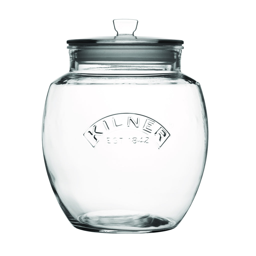 KILNER UNIVERSAL PUSH TOP STORAGE JAR 4 LITRE - burkes_Hardware