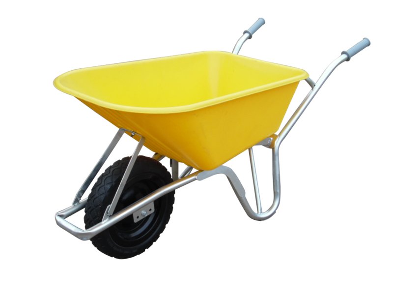 100ltr. Yellow Hd Sitebuilder Wheelbarrow C/W Pumped Wheel - Asse - Burkes of Rathnew