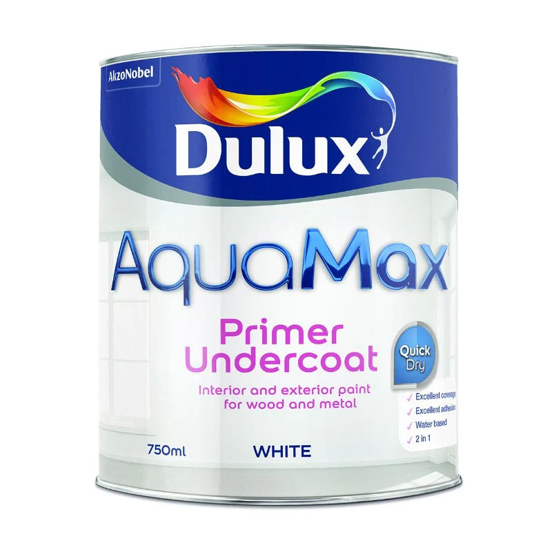 Dulux AquaMax Primer Undercoat Quick Dry White 750ml