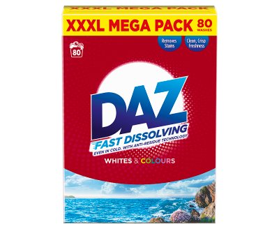 DAZ POWDER WHITES & COLOUR 80 WASH