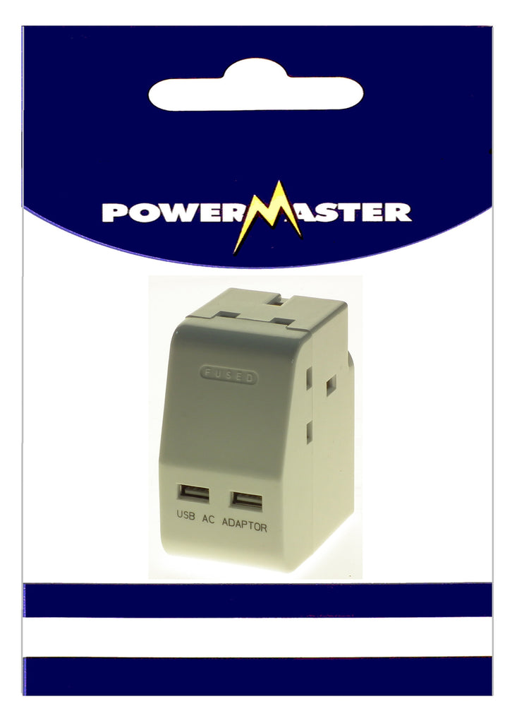 POWERMASTER 3 GANG ADAPTOR WITH 2 USB - burkes_Hardware