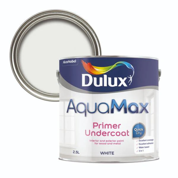 Dulux AquaMax Primer Undercoat Quick Dry White 2.5L