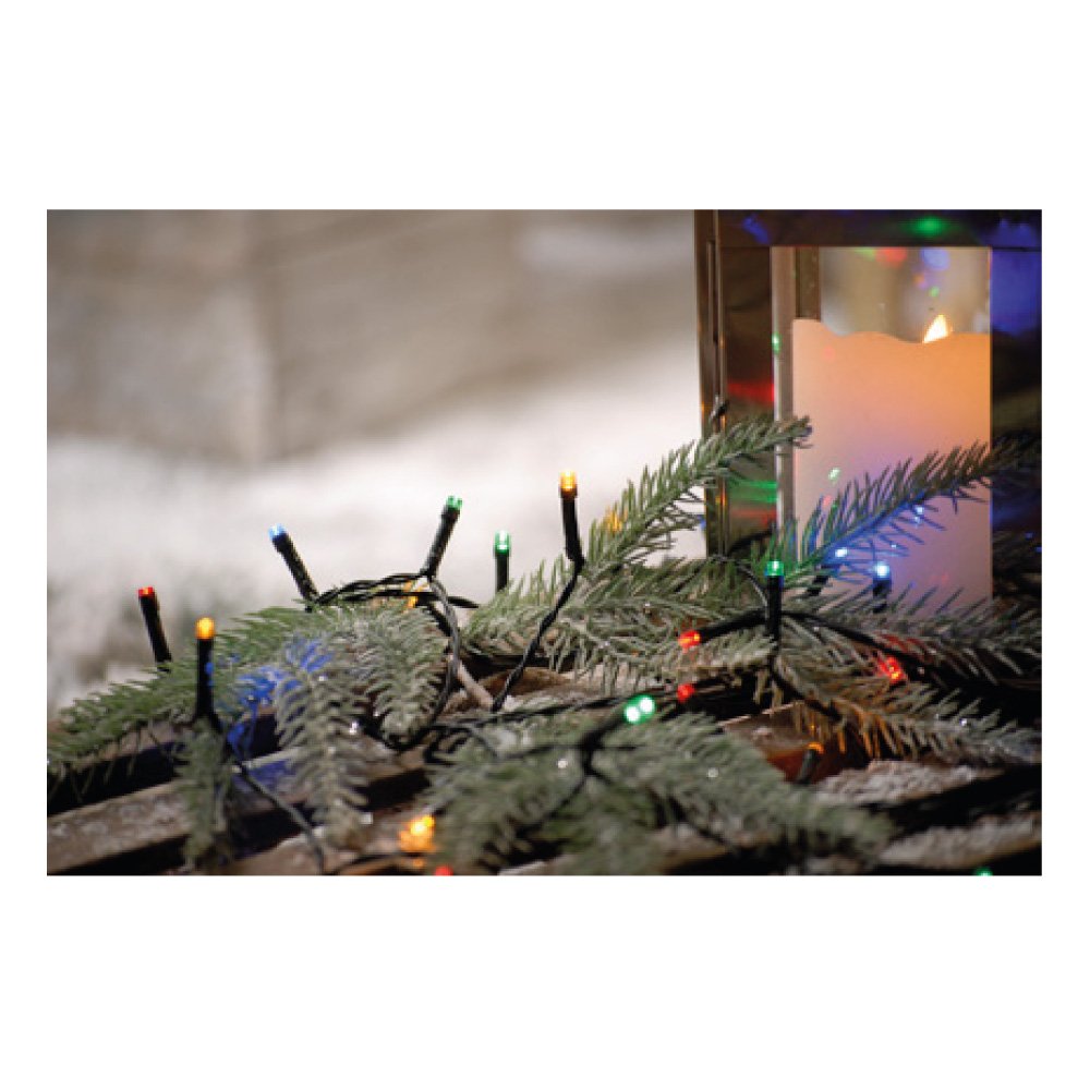 100 Battery Operated String Lights Multi-Coloured