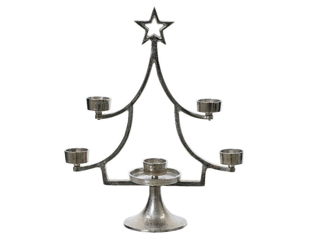 Silver 5 Tealight Candle Holder