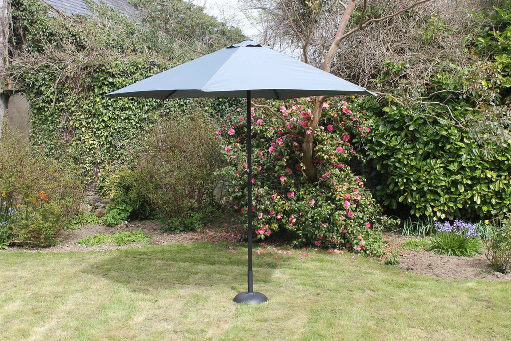 2.7 M Steel Parasol With Crank Grey - Burkes of Rathnew