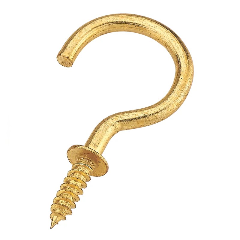 Brass Cup Hooks 30mm - Burke's Rathnew