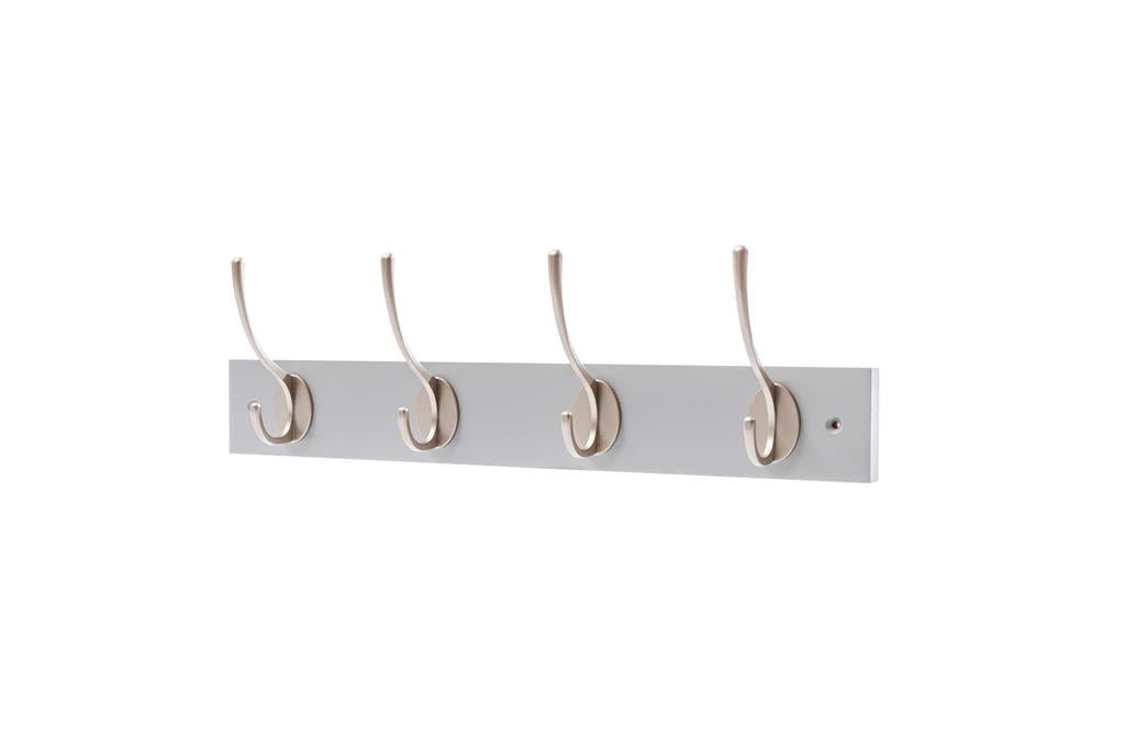 4 HOOK S/NICK COAT RACK ON DOVE BOARD - Burkes of Rathnew