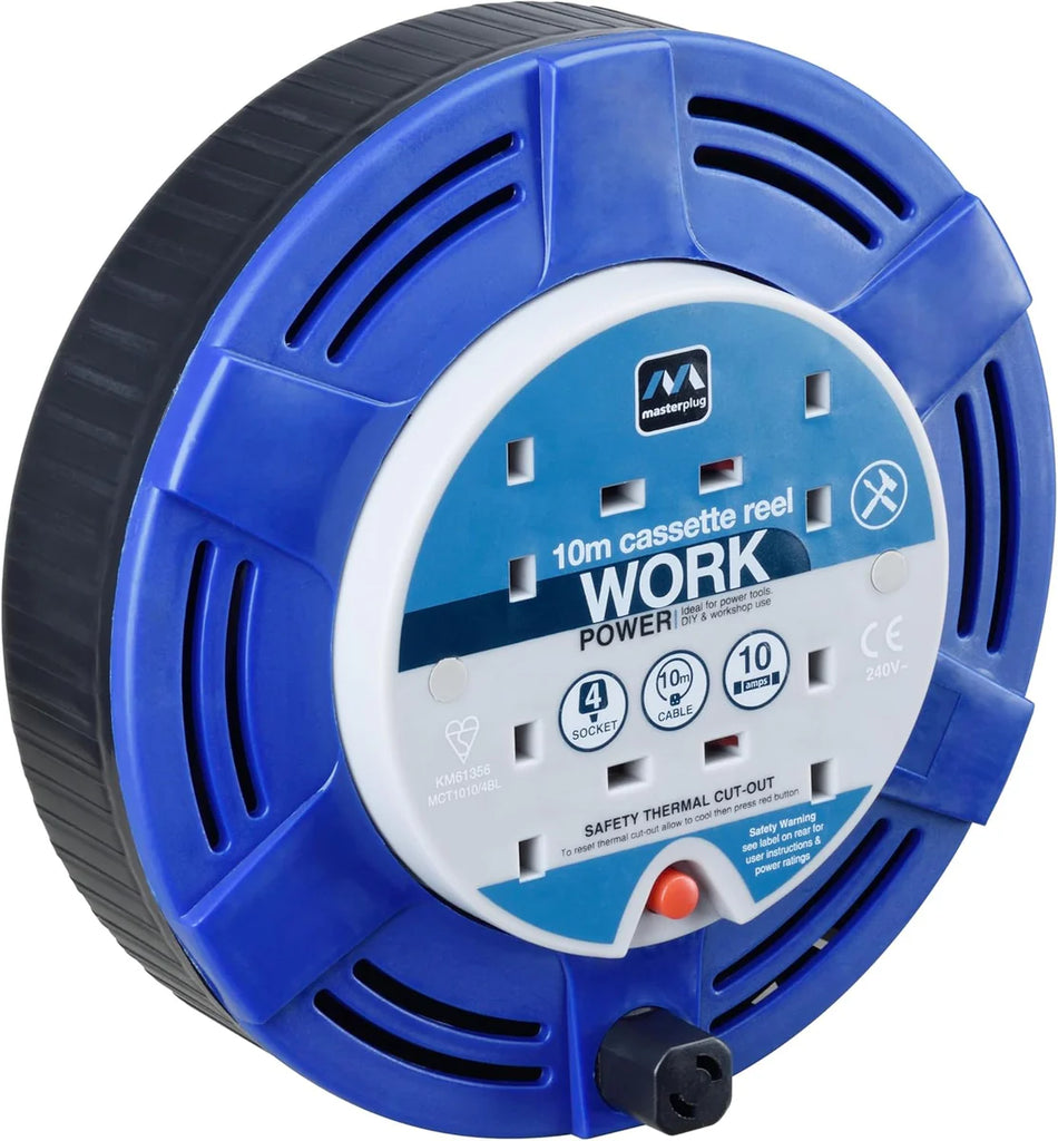 4 Socket 10M 10A MED Cassette Reel Blue