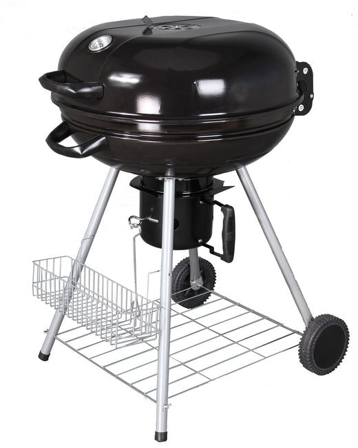 56cm Charcoal Kettle BBQ Black With Shelf - Burkes of Rathnew