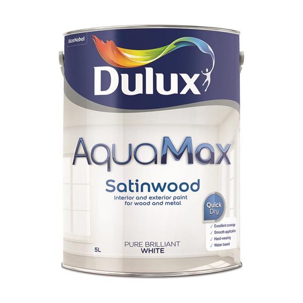 Dulux Aquamax Satinwood Pure Brilliant White 5L