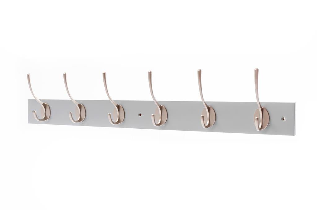 6 HOOK S/NICK COAT RACK ON DOVE BOARDS - Burkes of Rathnew