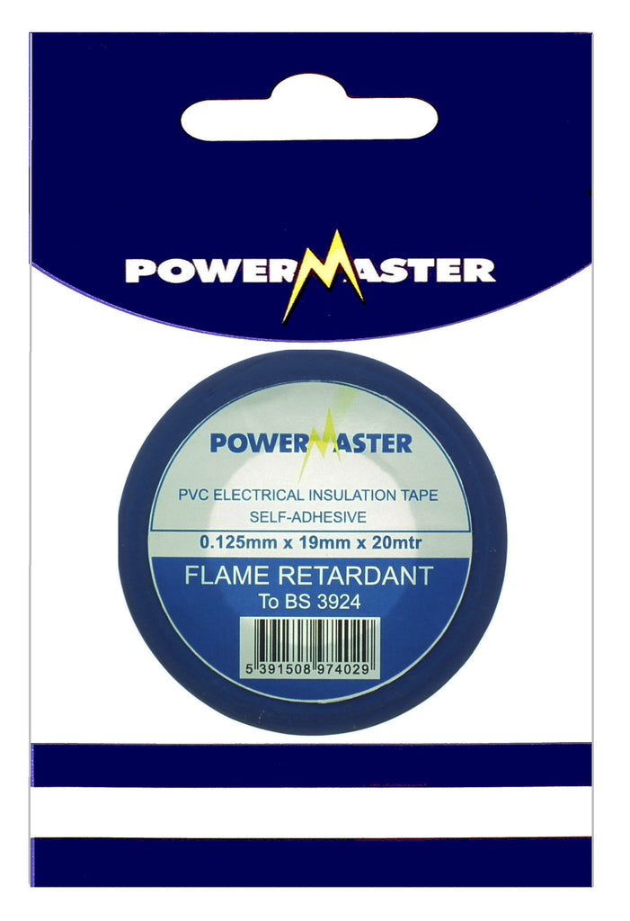 POWERMASTER 20MTR INSULATING TAPE BLUE - burkes_Hardware