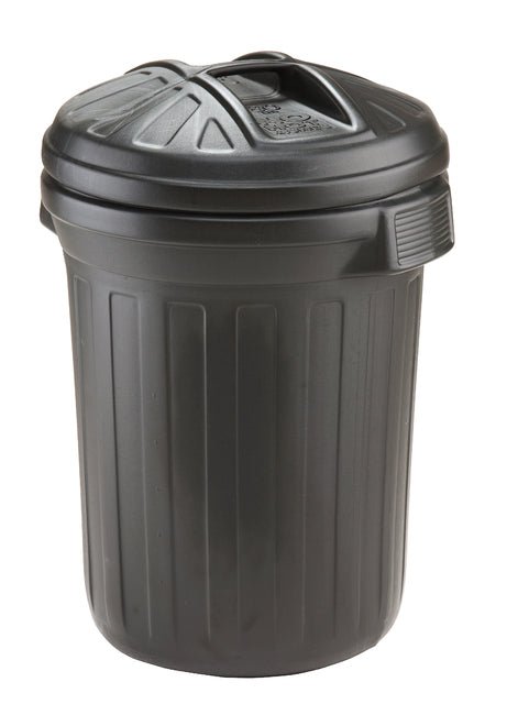 80L Large Refuse Bin & Lid Blk - Burkes of Rathnew