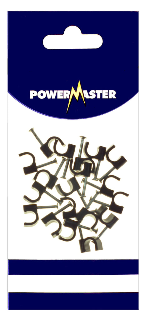 POWERMASTER 7MM BLACK CABLE CLIPS - burkes_Hardware