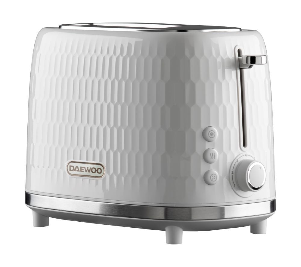 Daewoo Toaster 2 Slice Hive White