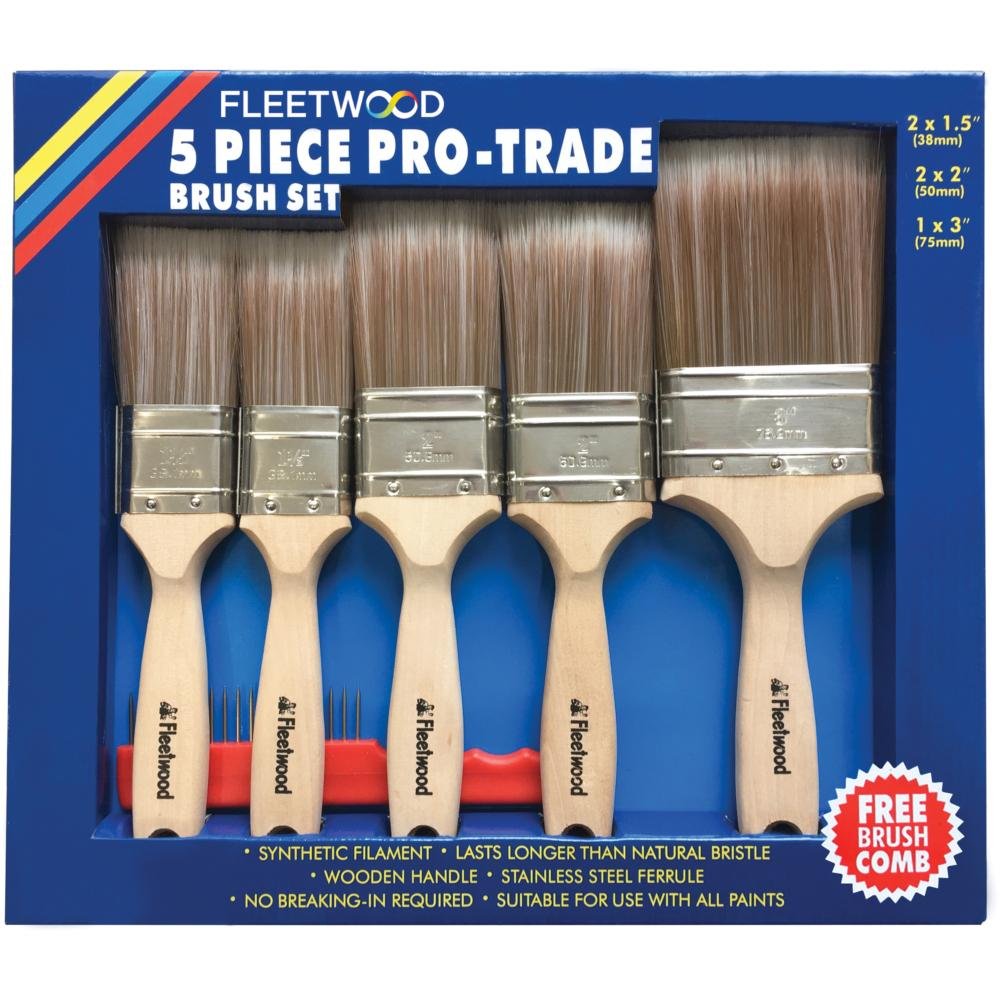 Fleetwood 5 Piece Pro-Trade Brush Set - burkes_Hardware