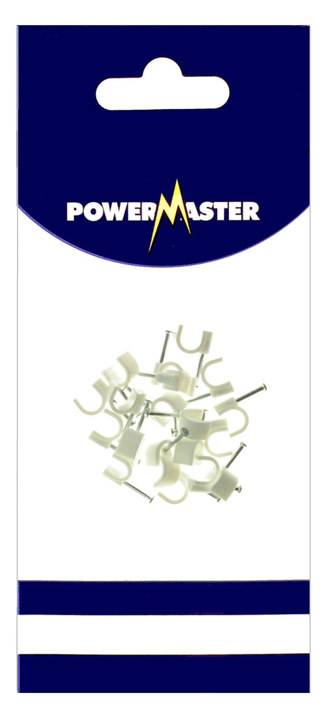 9MM ROUND WHITE CABLE CLIPS - Burkes of Rathnew