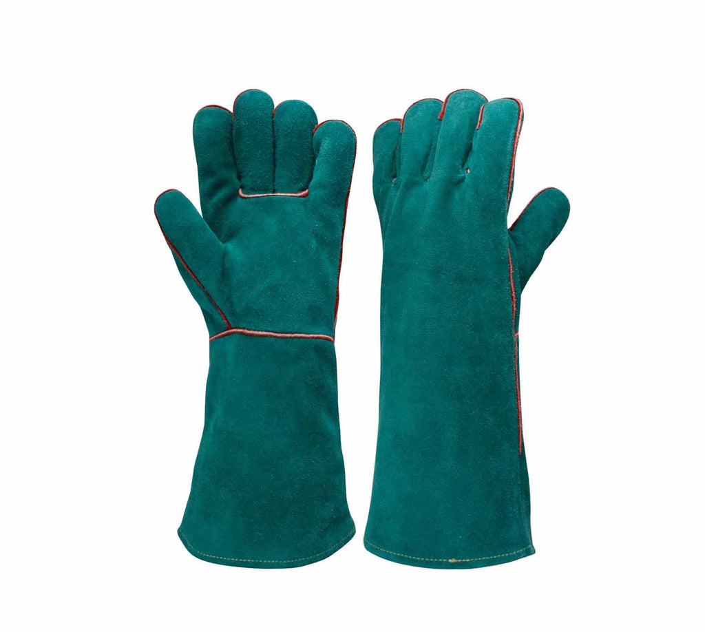 Green Welding Gauntlet Gloves - burkes_Hardware