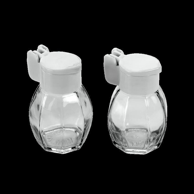 GLASS SALT/PEPPER SETS 40ML - burkes_Hardware