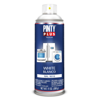 Pinty Plus Tech Aerosol 400ml Appliance White - burkes_Hardware