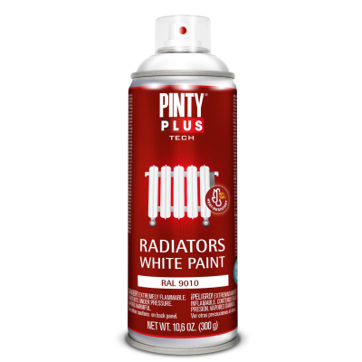 Pinty Plus Tech Radiator Aerosol 400ml White - burkes_Hardware