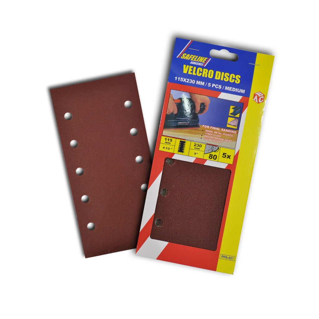 Safeline 115 x 230 Velcro Sheets with Holes Fine - 5 Sheets per Pack - burkes_Hardware