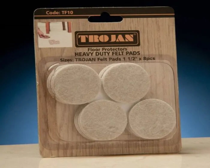 Trojan 1 1/2" Round Felt Pads