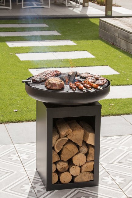 BBGrill Matanzas Firepit Plancha With Wood Storage - Burkes of Rathnew