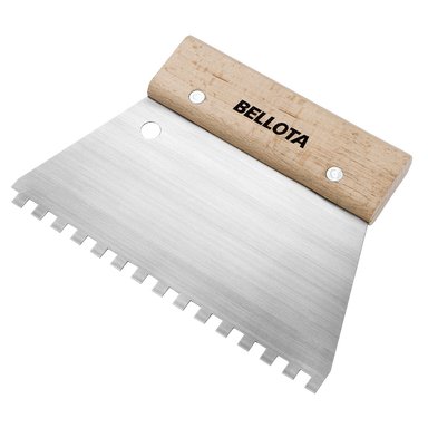 Bellota Square - Notched Grout Spreader with Wooden Handle 6mm - Burkes of Rathnew