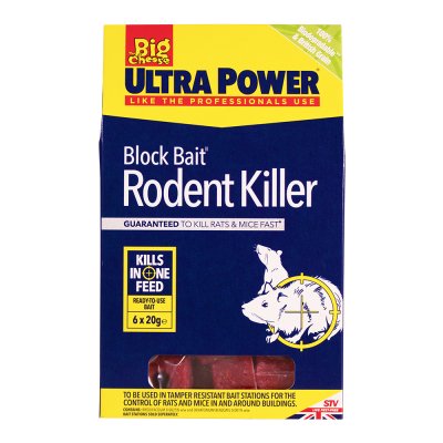 Big Cheese Ultra Power Block Bait Rodent Killer 6 X 20g - Burkes of Rathnew