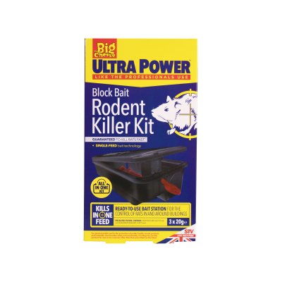 Big Cheese Ultra Power Block Bait Rodent Killer Kit 3 X 20g - Burkes of Rathnew