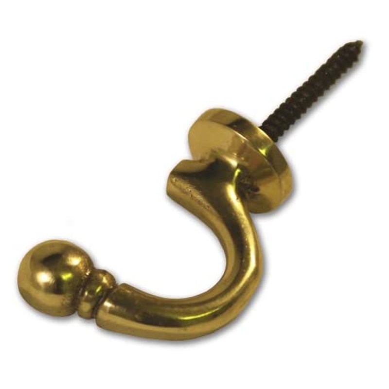 Brass Ball End Tieback Hook - Burkes of Rathnew