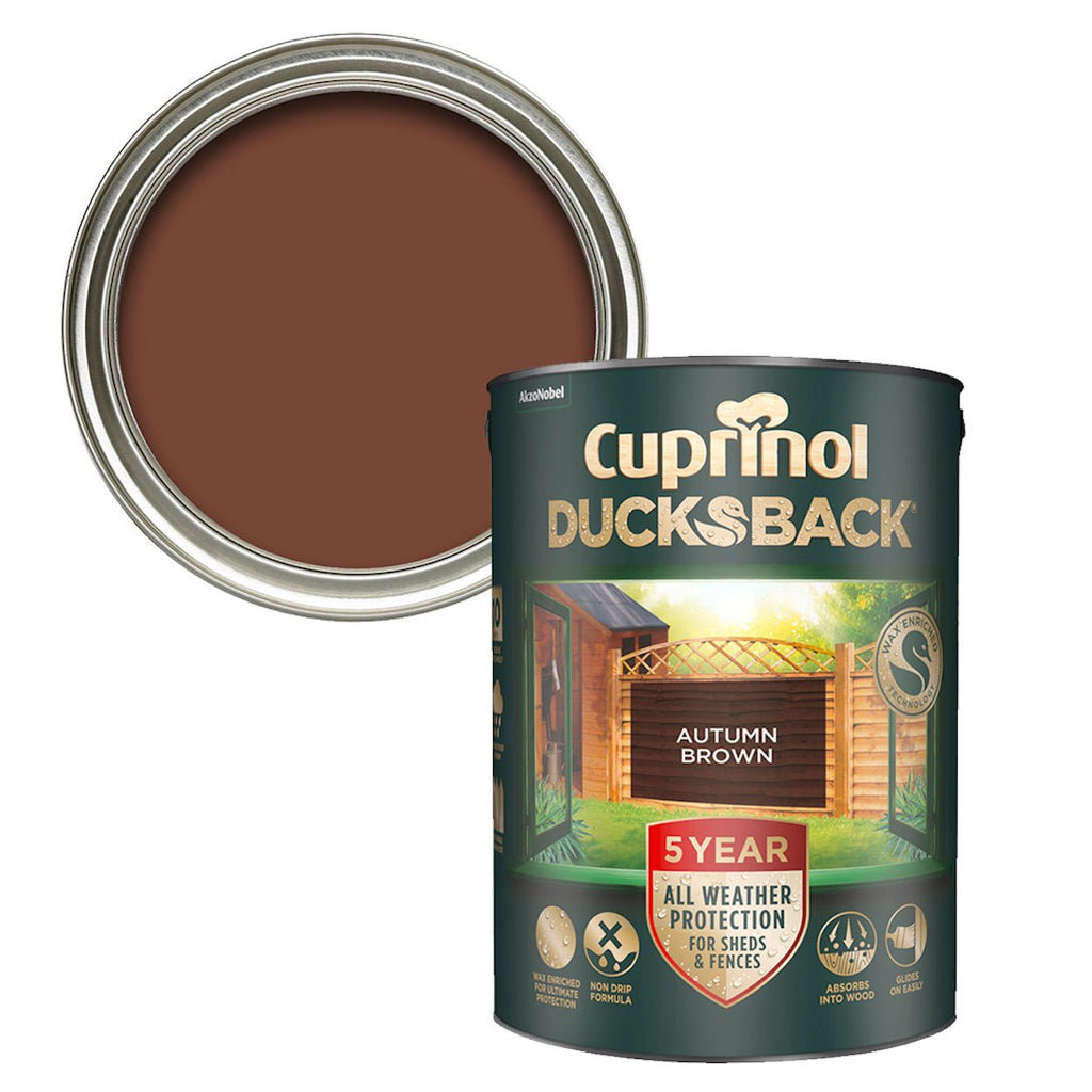 Cuprinol 5 Year Ducksback Autumn Brown 5L - Burkes of Rathnew