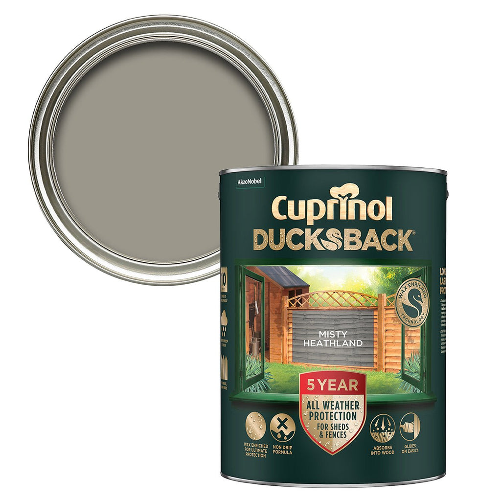 Cuprinol 5 Year Ducksback Misty Heathland 5L - Burkes of Rathnew