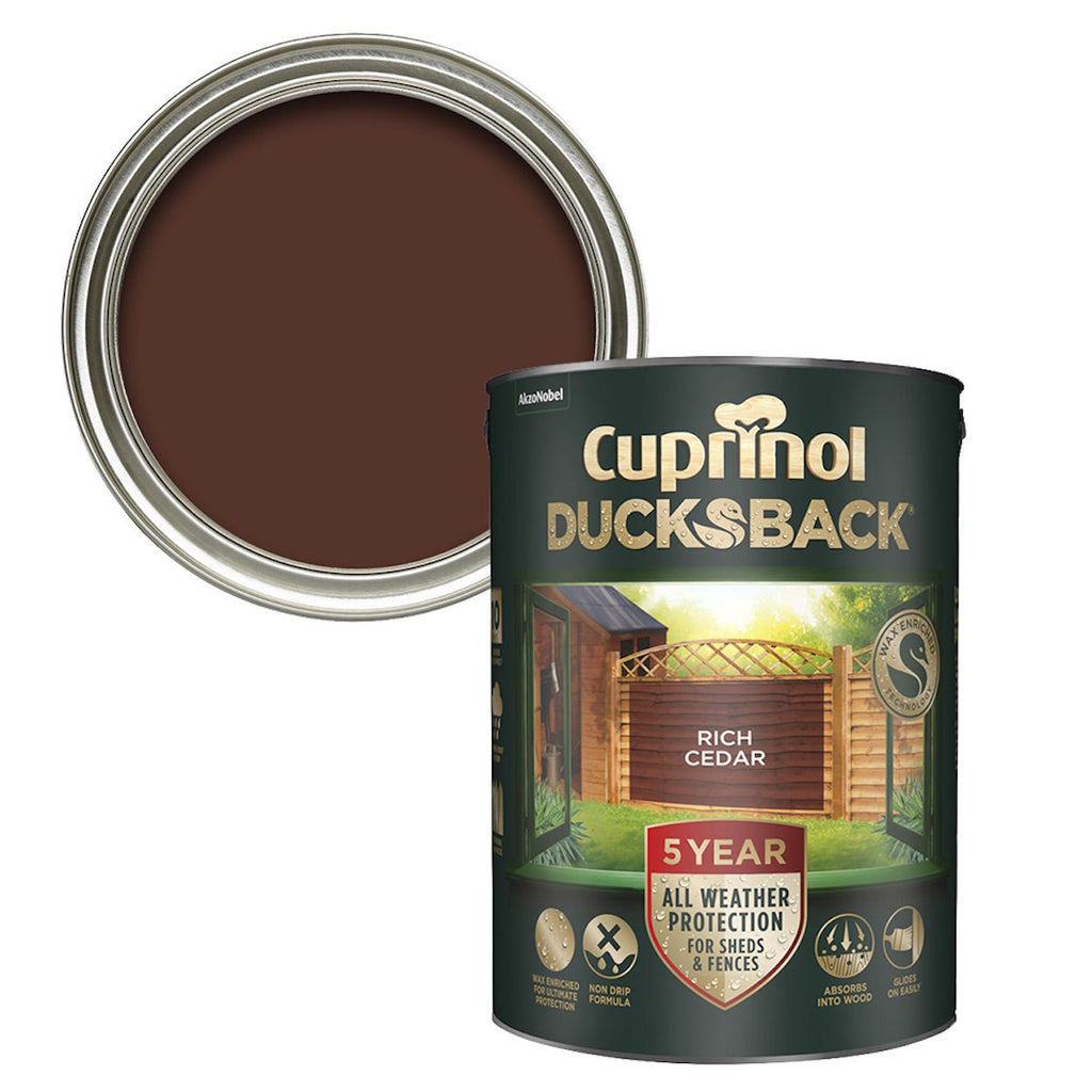 Cuprinol 5 Year Ducksback Rich Cedar 5L - Burkes of Rathnew