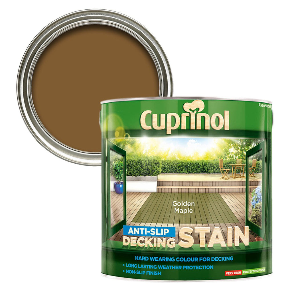 CUPRINOL ANTI - SLIP DECK/STAIN GOLD/MAPLE 2.5L - Burkes of Rathnew