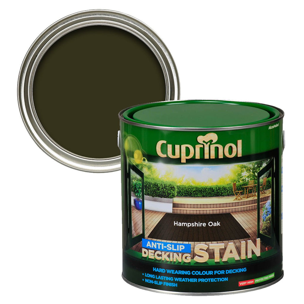 CUPRINOL ANTI - SLIP DECK/STAIN HAMPS/OAK 2.5L - Burkes of Rathnew