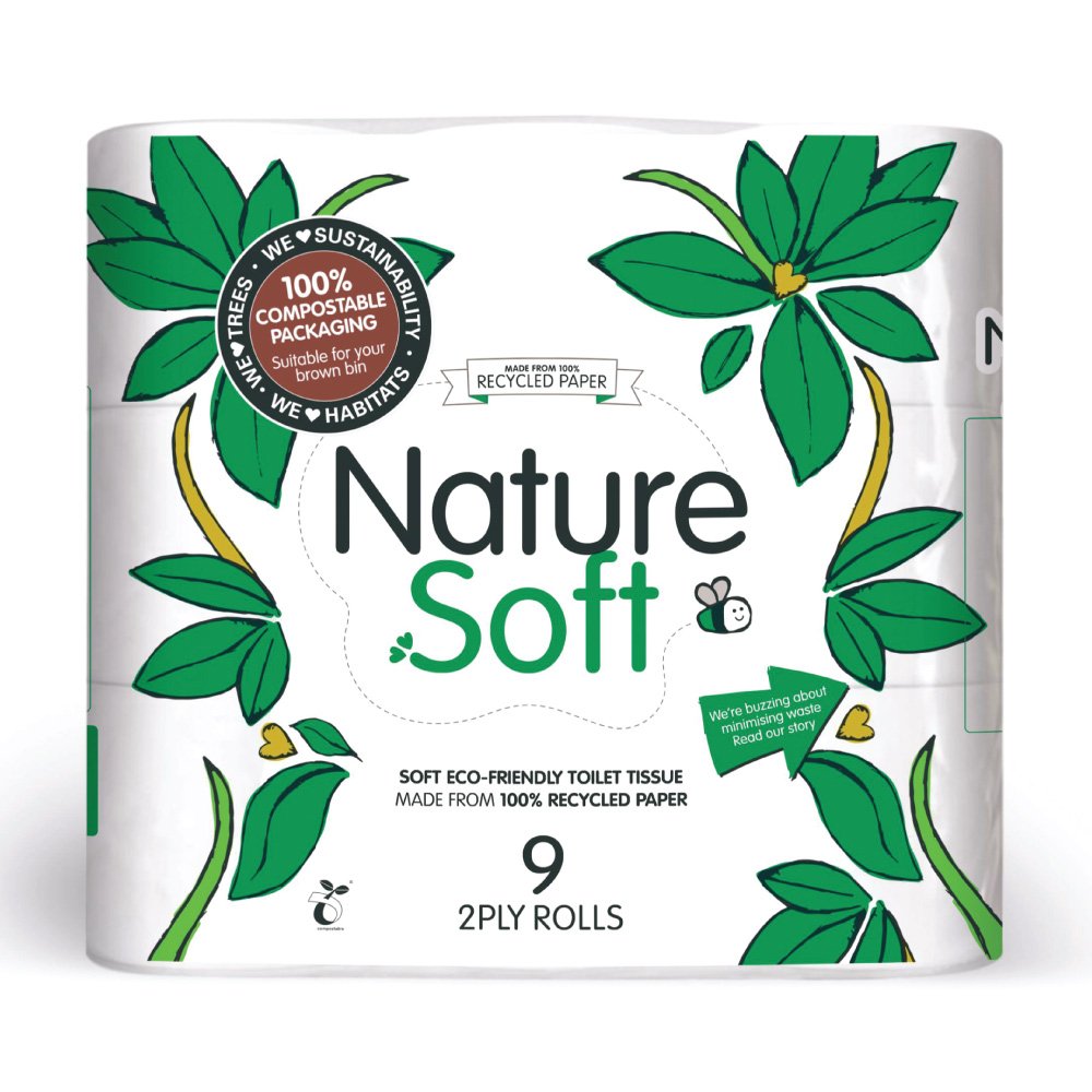 Nature Soft 2 Ply Recycled Toilet Tissue 5 Pack