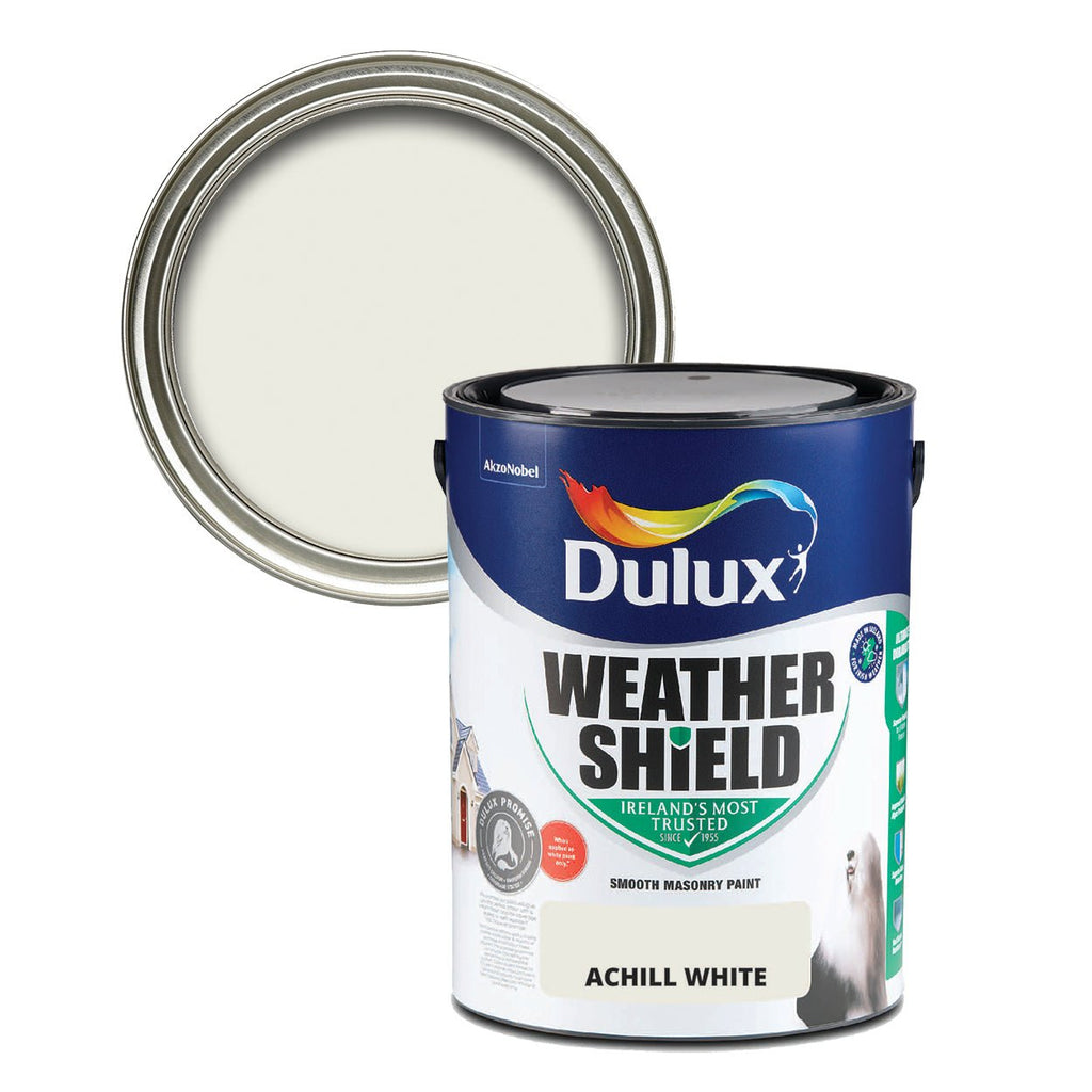 Dulux Weathershield Achill White 5L - Burkes of Rathnew