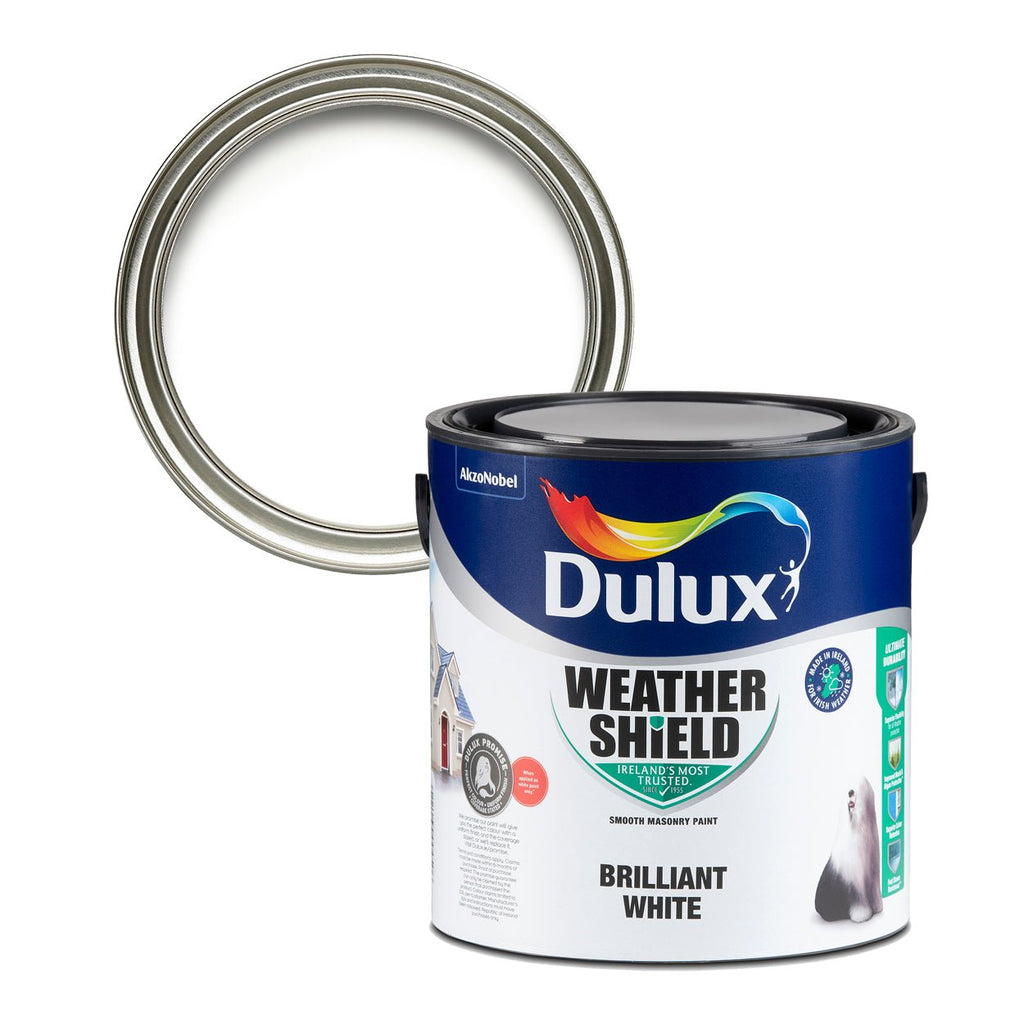 Dulux Weathershield Brilliant White 2.5L - Burkes of Rathnew