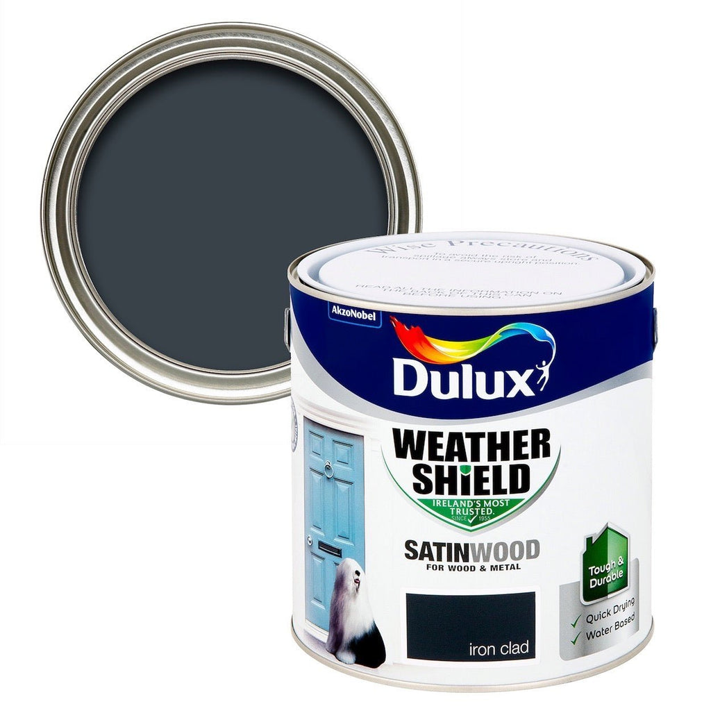 Dulux Weathershield Exterior Satin Iron Clad 2.5L - Burkes of Rathnew