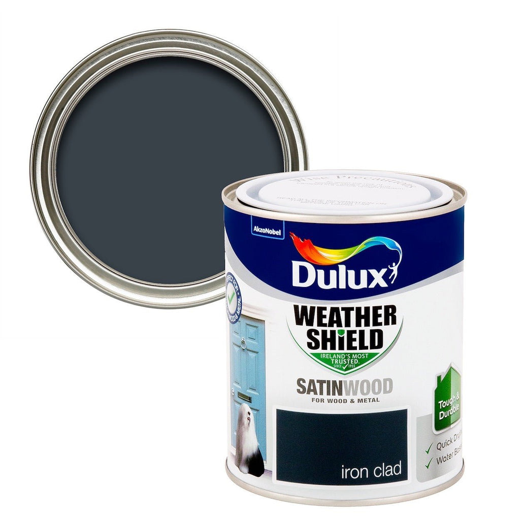 Dulux Weathershield Exterior Satin Iron Clad 750ml - Burkes of Rathnew