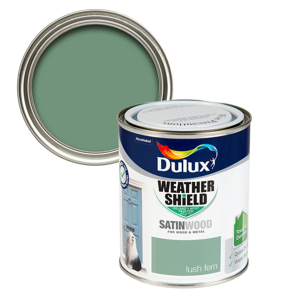 Dulux Weathershield Exterior Satin Lush Fern 750ml - Burkes of Rathnew