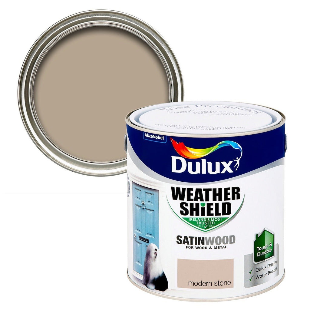 Dulux Weathershield Exterior Satin Modern Stone 2.5L - Burkes of Rathnew