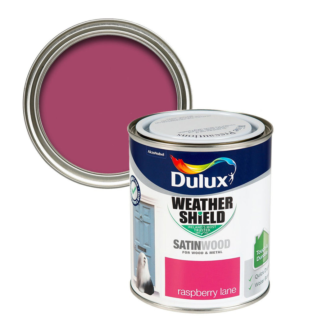 Dulux Weathershield Exterior Satin Raspberry Lane 750ml - Burkes of Rathnew