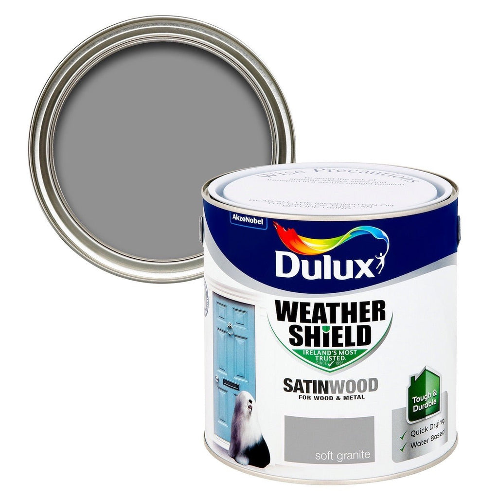 Dulux Weathershield Exterior Satin Soft Granite 2.5L - Burkes of Rathnew