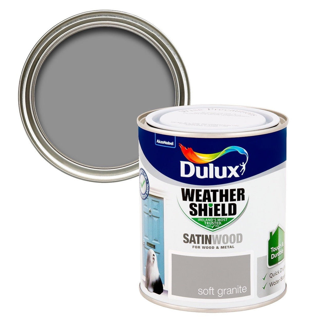 Dulux Weathershield Exterior Satin Soft Granite 750ml - Burkes of Rathnew