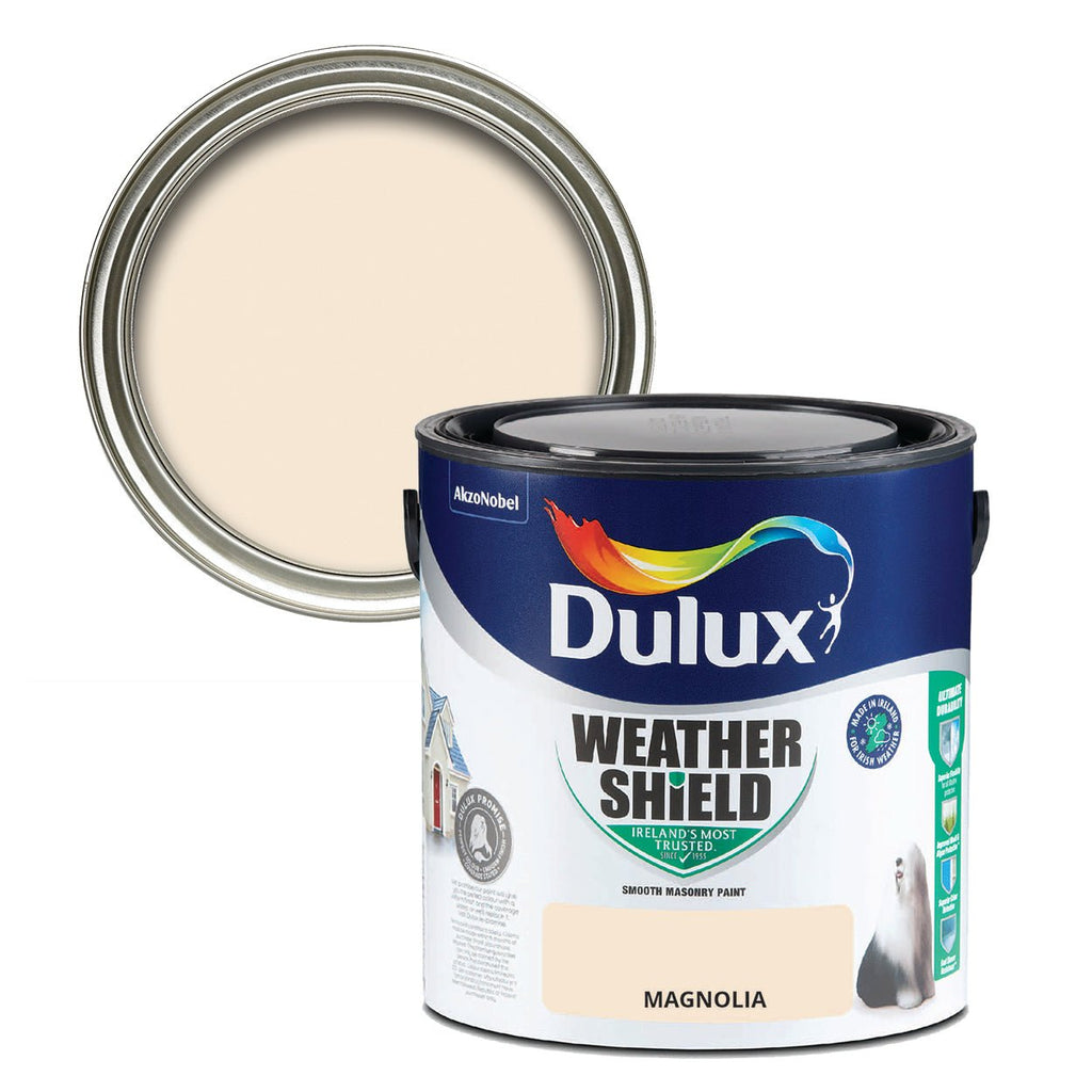 Dulux Weathershield Magnolia 2.5L - Burkes of Rathnew