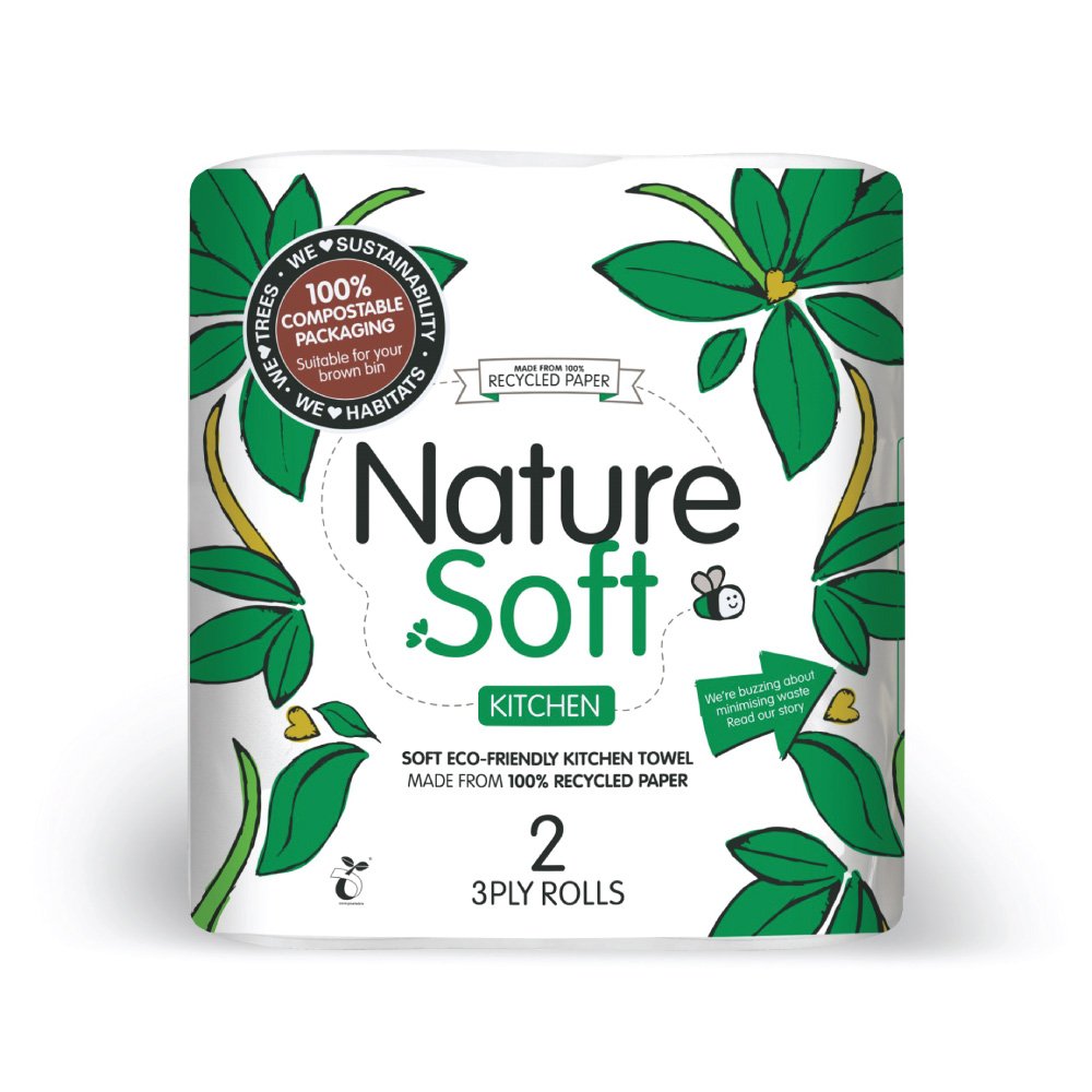 Nature Soft 3 Ply Recycled Kitchen Towel 10 packs